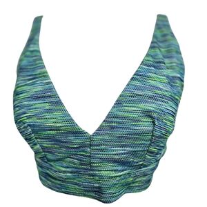 Aerie Blue Green Knit Bikini Top XL Swim Top Boho Beach